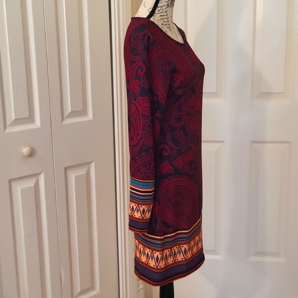 MISS LOOK Paisley Print Boho Or Western Style Dress - Picture 6 of 12